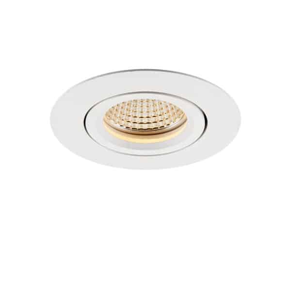 Einbau-Downlight Swing 80, mit RIDL 13, mit Blattfedern, DALI, weiss, 60°, 3000 K