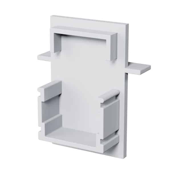 Endkappe Basic 18, für Diffusor 9 und U-Profil mit Kragen